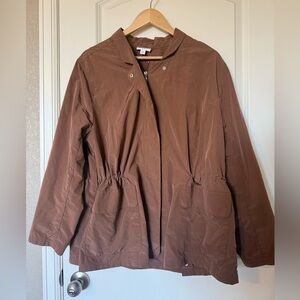 J Jill Water-Repellent Utility Jacket Cafe Light‎ Brown - Women’s XL
